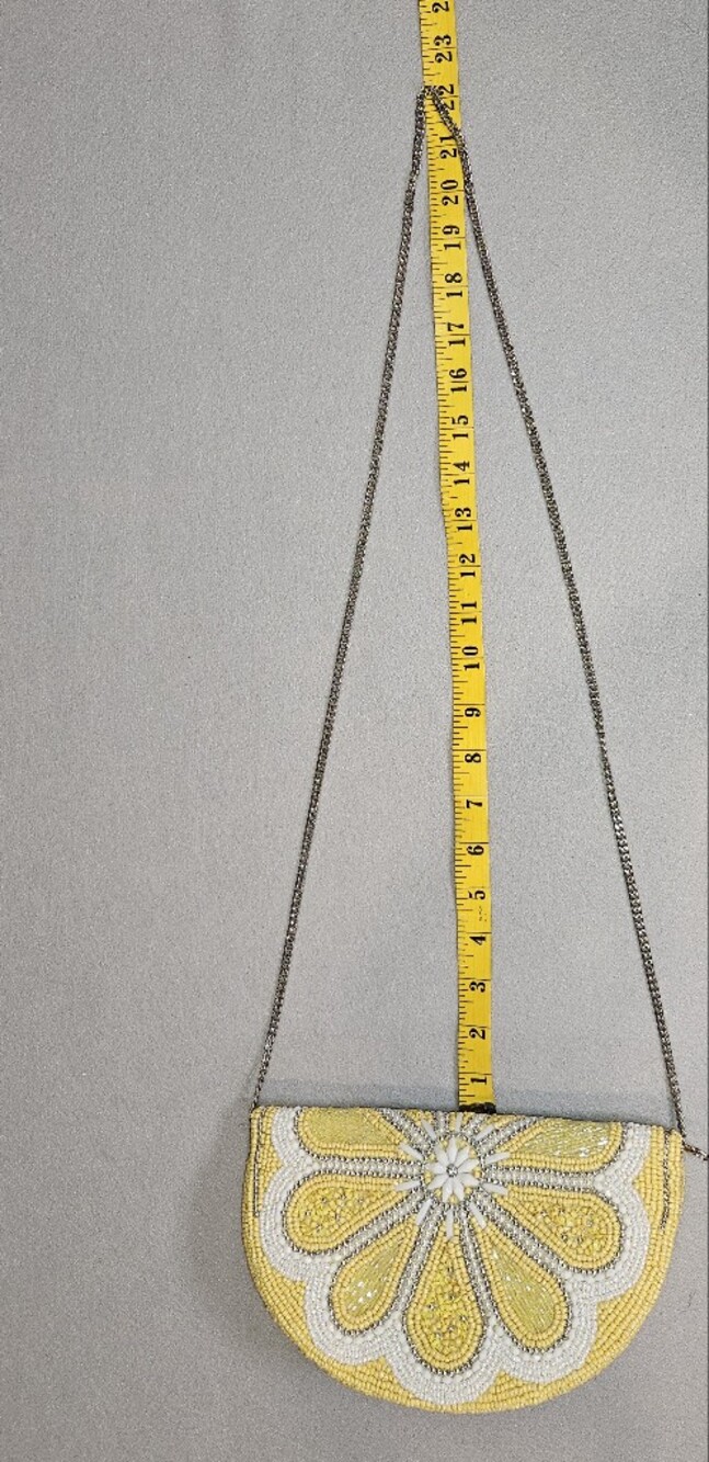 Studio 12 NWT Viral Beaded Lemon Wedge Crossbody Purse - Picture 12 of 13